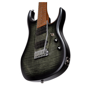 Sterling by Music Man JP157FM John Petrucci Signature 7-String Electric Guitar, Flame Maple Trans Black