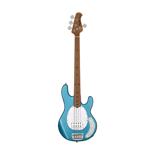 Sterling by Music Man Ray34 4-String Bass Guitar, Blue Sparkle