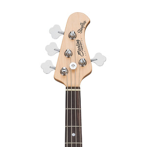 Sterling S.U.B Series RAY4 4-String Electric Bass Guitar, RW FB, Red Ruby Burst Satin (RAY4-RRBS-R1)