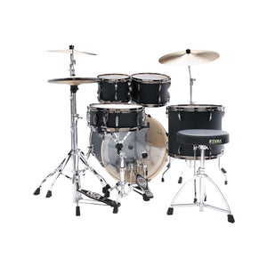 TAMA IP52H6WBN-BOB Imperialstar Drum 5-Piece Drum Kit w/Black Hardware, Blacked Out Black