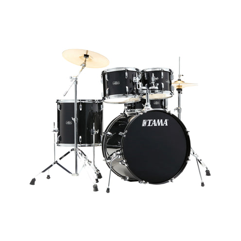 TAMA ST50H6C-BNS Stagestar 5-Piece Drum Kit w/ Hardware+Throne+Cymbals, Black Night Sparkle