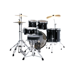 TAMA ST52H6C-BNS Stagestar 5-Piece Drum Kit w/ Hardware+Throne+Cymbals, Black Night Sparkle