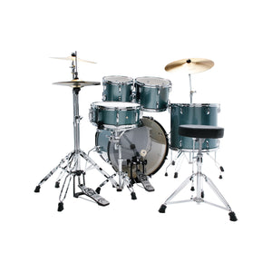 TAMA ST52H6C-SEM Stagestar 5-Piece Drum Kit w/ Hardware+Throne+Cymbals, Sea Blue Mist