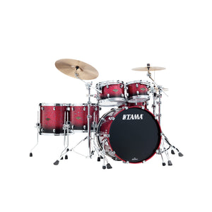 TAMA WBS52RZS-MDR Starclassic Walnut/Birch 5-Piece Drum Shell Kit, Molten Dark Rasberry Fade