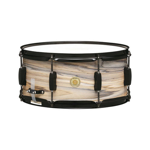 TAMA WP1465BK-NZW 14x6.5inch Woodworks Snare Drum, Natural Zebrawood Wrap