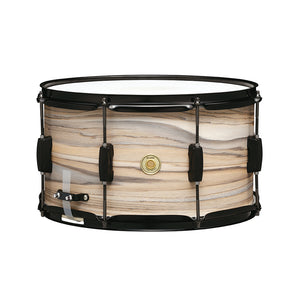 TAMA WP148BK-NZW 14x8inch Woodworks Snare Drum, Natural Zebrawood Wrap