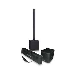 Turbosound iP2000 BUNDLE - 1,000 Watt Powered Column Loudspeaker with a 12" Subwoofer, Transport Bag