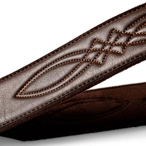 Taylor 2" Vegan Leather Guitar Strap, Chocolate Brown