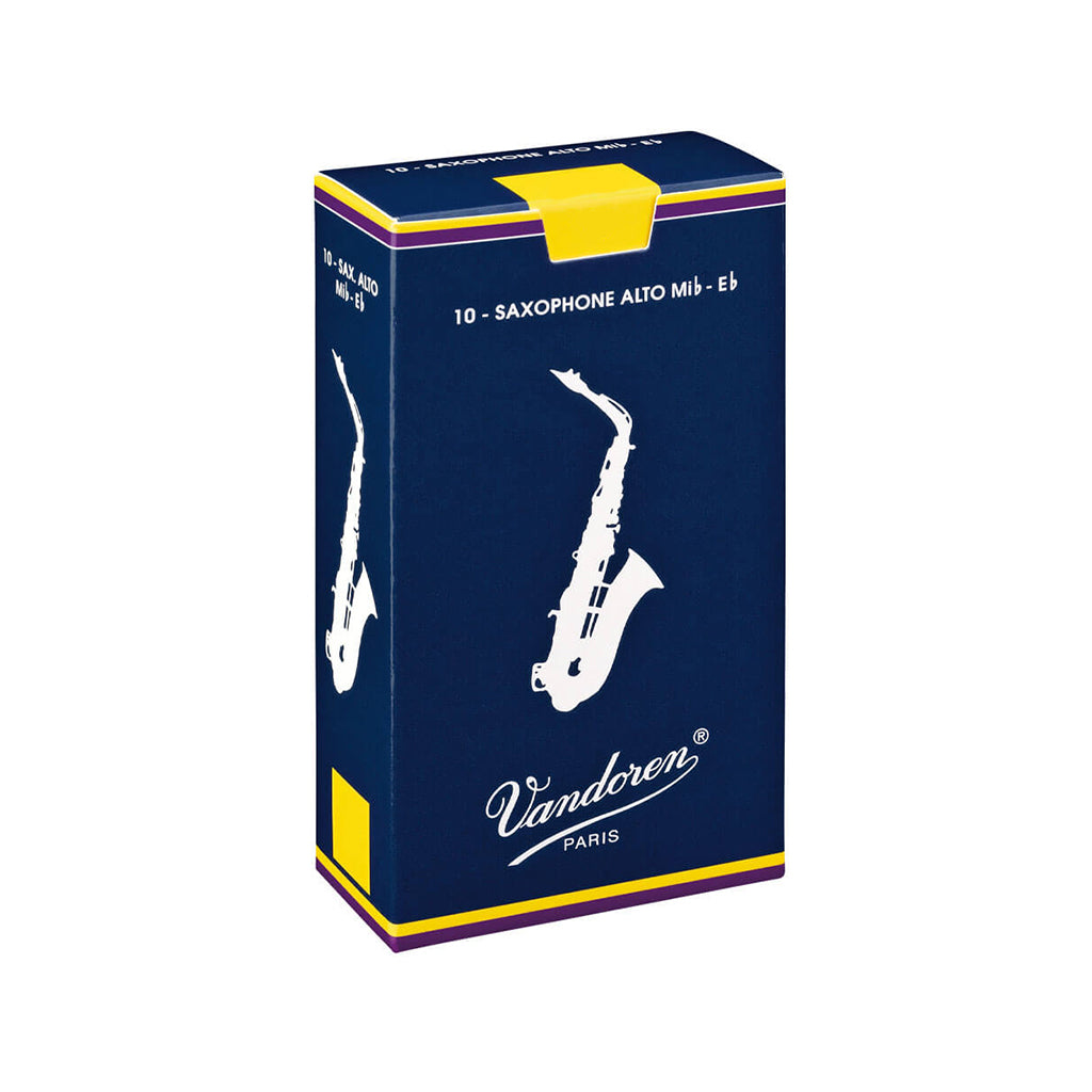 Vandoren Traditional Alto Saxophone Reeds, Strength 2.0, Box of 10
